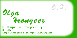 olga hronyecz business card